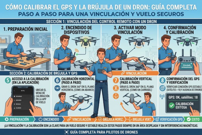 Cómo calibrar el GPS y la brújula de un dron: guía completa