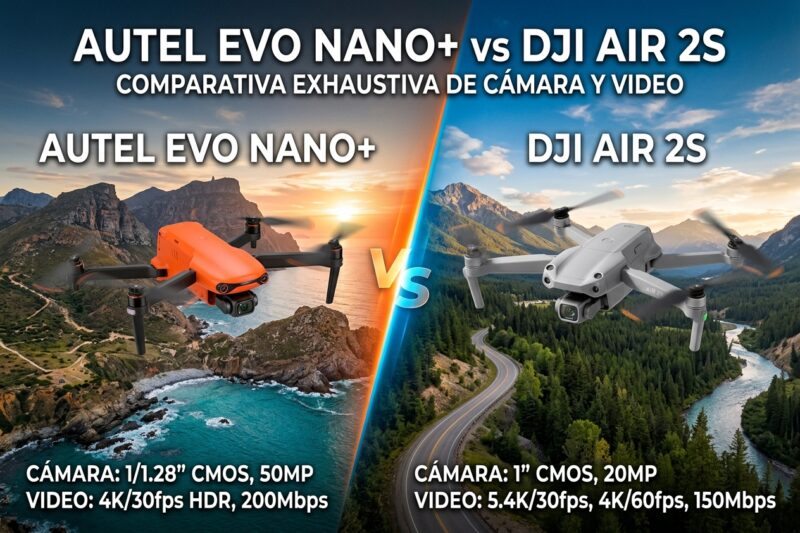 Autel Evo Nano+ vs DJI Air 2S: comparativa de cámara y video